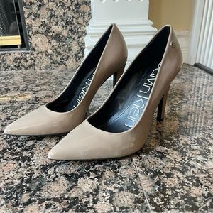 Calvin Klein “Cloud” Patent Leather Pointed Toe Pumps